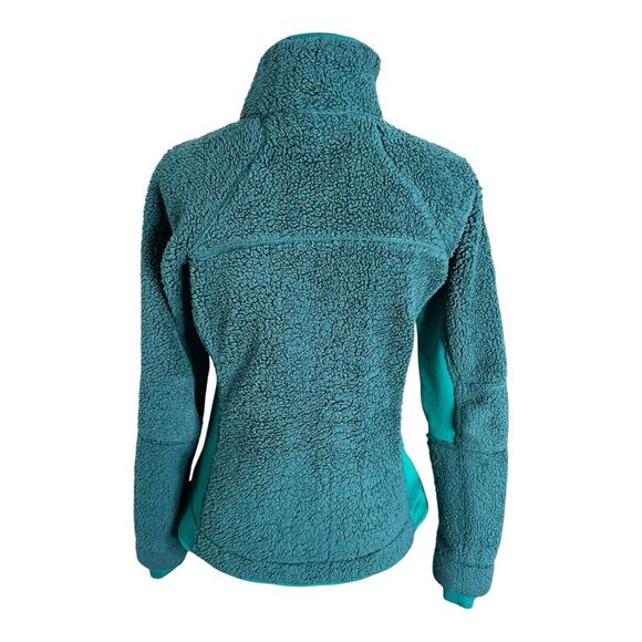 COLUMBIA Women’s Full-Zip Fleece Jacket Coat Medium Green Yellow Outdoor - Picture 5 of 16